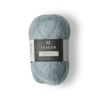 Jo - den ER mere blå end grå; Isager Silk Mohair 41