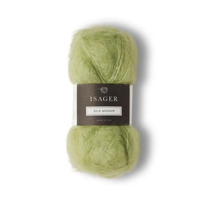 Isager Silk Mohair 57 Æblegrøn