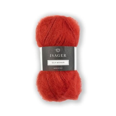 Isager Silk Mohair 65 Cinnoberrød